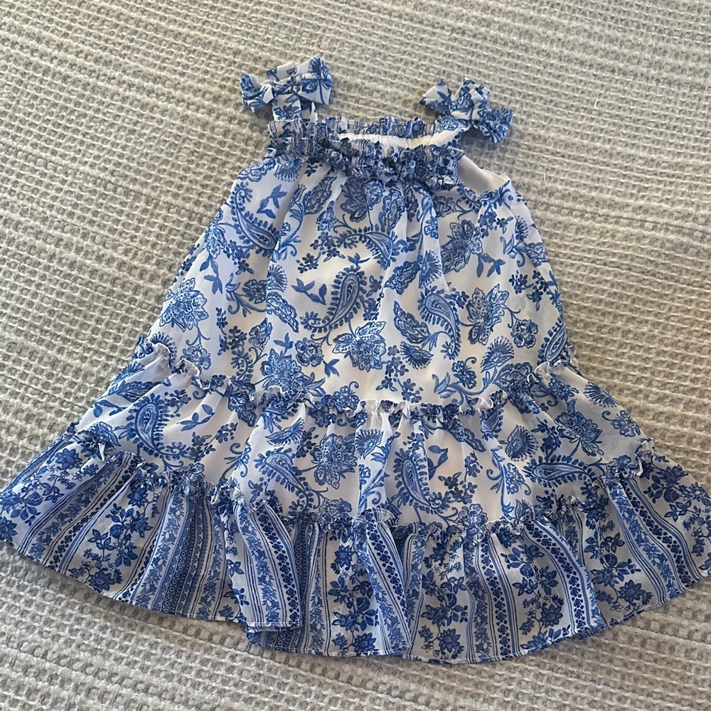 Jona Michelle Blue and White Floral Dress